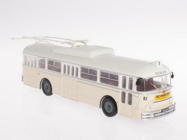 Модель 1:43 троллейбус CHAUSSON VBC-APURMTT FRANCE 1963 Biege/White